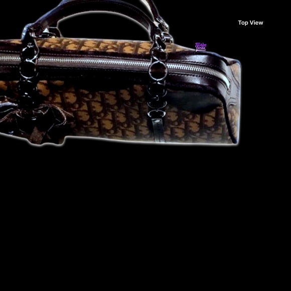 Christian Dior Vintage Brown and Black Monogram Oblique Trotter Logo Handbag - Picture 2 of 12